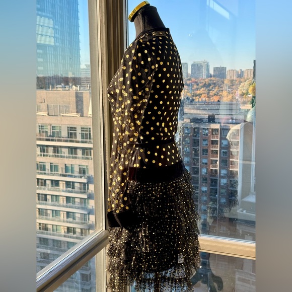 🆕 BRONX & BANCO 🧿 NWT Suns Mesh & Velvet Fit & Flare Mini Dress - Sz S - US 4 - Picture 8 of 16